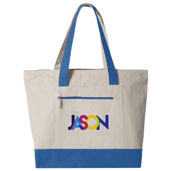 Q-Tees 19L Zippered Tote - Printed Logo Thumbnail