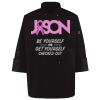 Ten Pearl Button Black Chef Coat Thumbnail